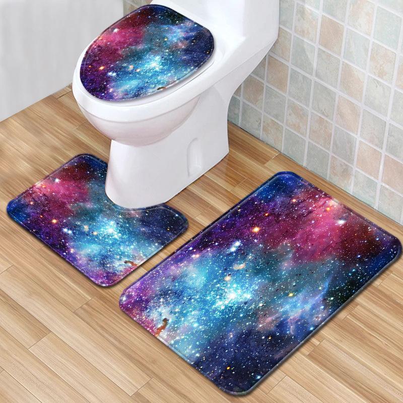 Star Bathroom Floor Mat Toilet Three-Piece Set
