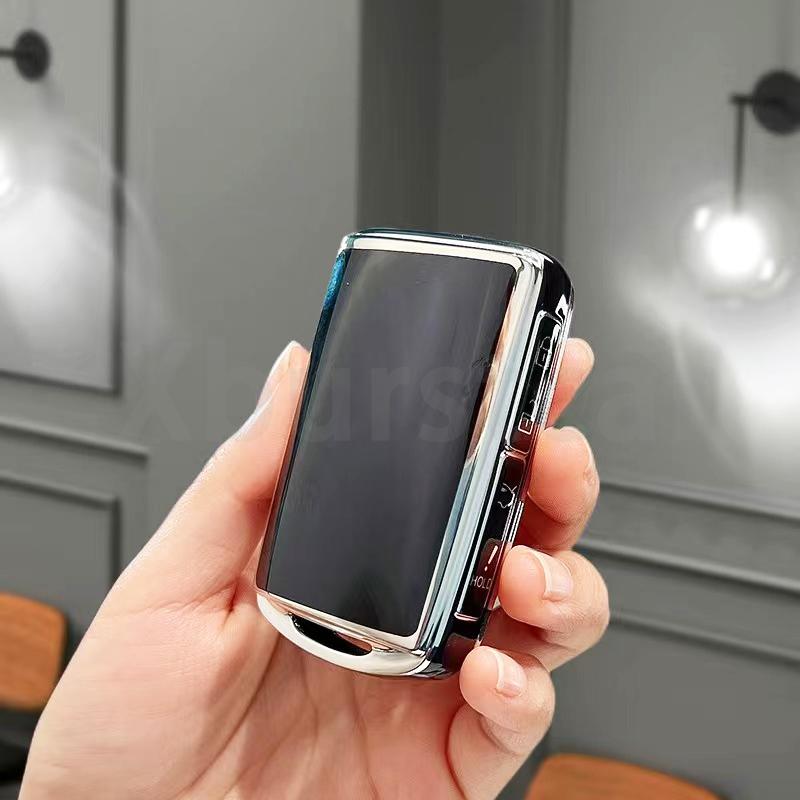 

Silver Edge Shell Fob For Mazda 3 Alexa Cx5 Cx-5 Cx8 Cx-8 Cx9 Cx-9 Cx30 Cx-30 Cx3 Cx-3 3/4 Buttons Tpu Auto Car Key Case Cover