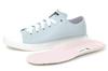 Akiriko MOZ Rain Shoes with Original Colorful Size M Women's One-Piece Low-Cut Lace-Up Insoles, Sax,
