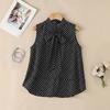 ZANZEA Women Casual Round Neck Loose Sleeveless Polka Dot Print Tank Tops