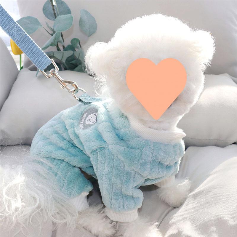 Winter Hundekleidung für kleine Hunde Bichon Teddy Zwergspitz Schnauzer Polyester Lässig Vierbeiner Winterstil Cartoon Stickerei