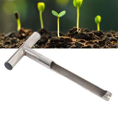 Sonda Muestreadora de Suelo con Mango en T Acero Inoxidable Varilla Sonda de Suelo Juego de Prueba de Suelo con 2 Bolsas de Muestra para Cuidado de Plantas Jardín Granja