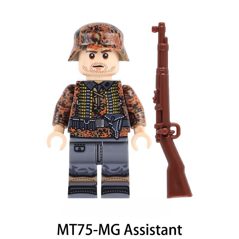 Soldats de l'Armée de la Seconde Guerre Mondiale Blocs de Construction Camouflage Automne Chêne Militaire Officier Sergent Tireur d'élite Chapeau de Champ d'Infanterie Briques Jouets