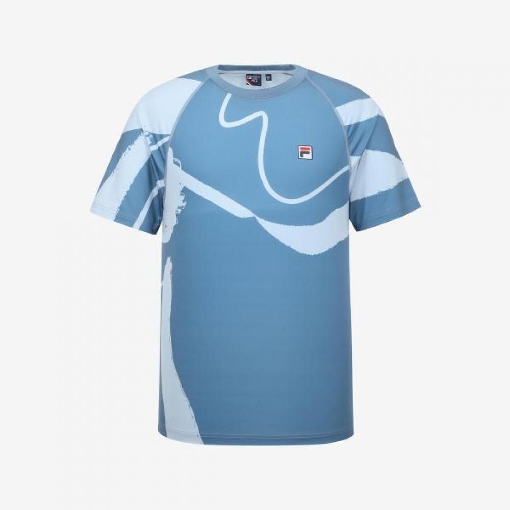 Fila Men S Pro Player TenniS PaTTern T ShirT FRENCHBLUE/090