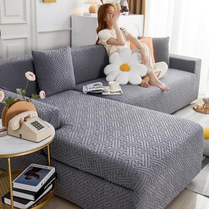 Pogrubiony Elastyczny Pokrowiec na Sofę Całoroczny Uniwersalny Elastyczny Jednoczęściowy Pokrowiec na Sofę Pokrowiec Przeciwkurzowy Tkanina Pokrowca Odporna na Zadrapania przez Koty