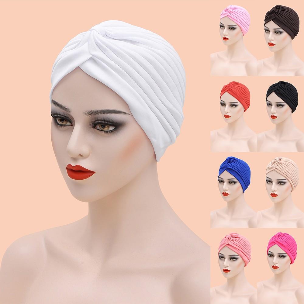 Women's Muslim Head Scarf Turban Cap Stretchable Hat for Hair Loss & Chemo