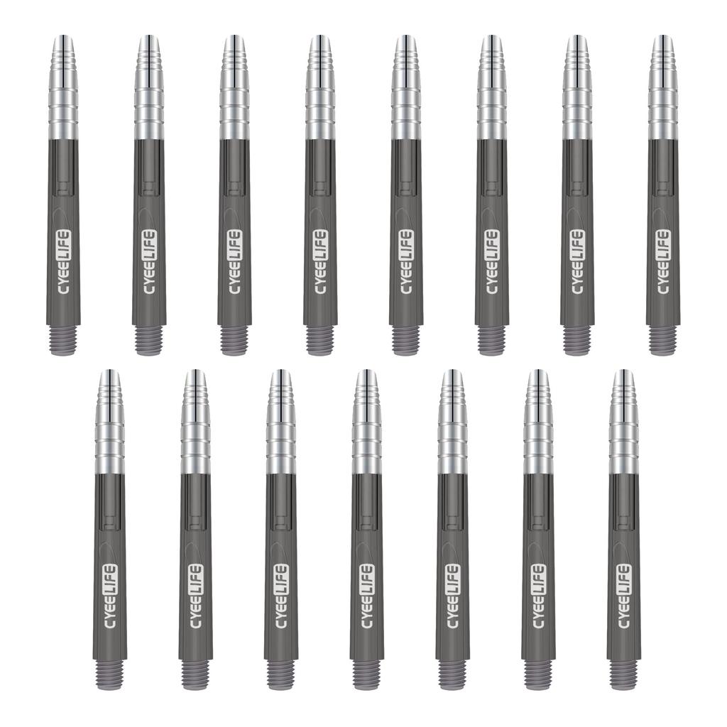 CyeeLife 15 pièces de tiges et corps de fléchettes, pièces en aluminium et en plastique transparent