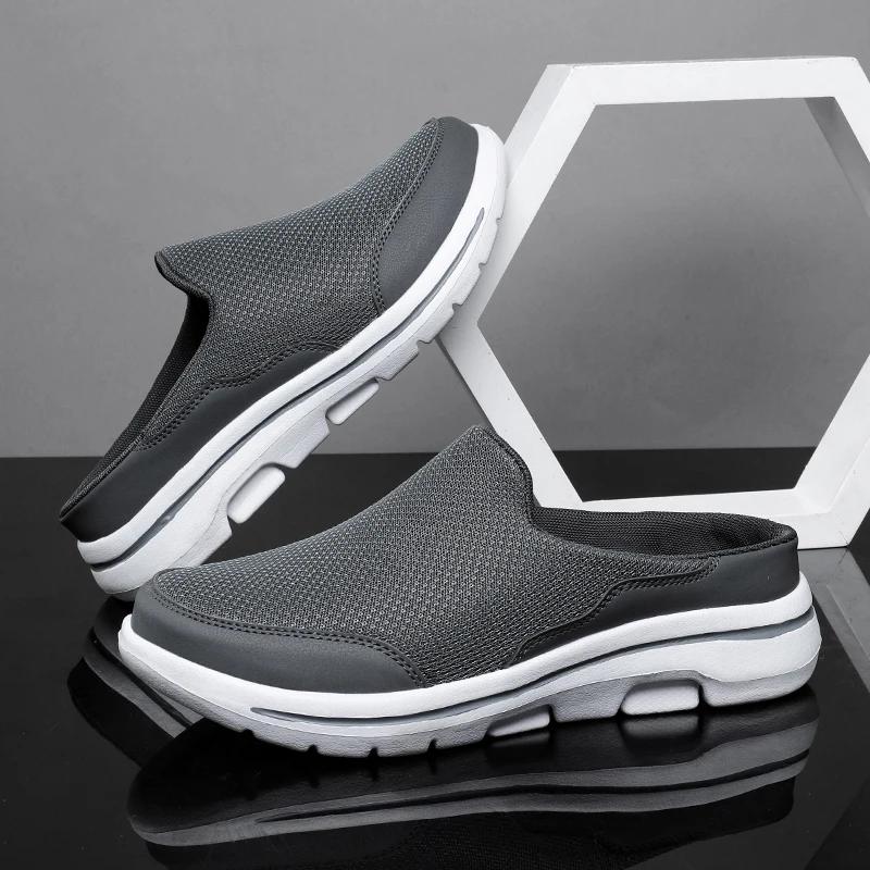 2025 Men Slippers Summer Breathable Home Indoor Slippers Men Thick Bottom Slides Fashion Couple Walking Shoes Chanclas Hombre