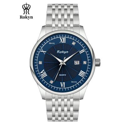 Orologio da Uomo al Quarzo Impermeabile in Acciaio Inossidabile Ultra-Sottile con Calendario Luminoso