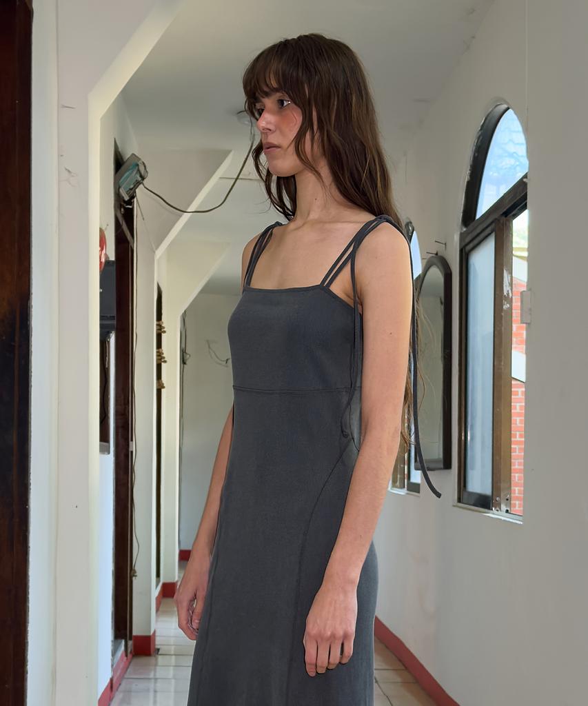 Daiaegeuneol Two Way Long Dress (Charcoal)