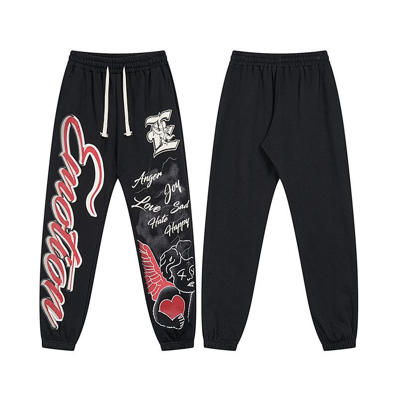 Unisex Rhinestone Zipper Hooded Cardigan & Sweatpants Set with Letter Print.