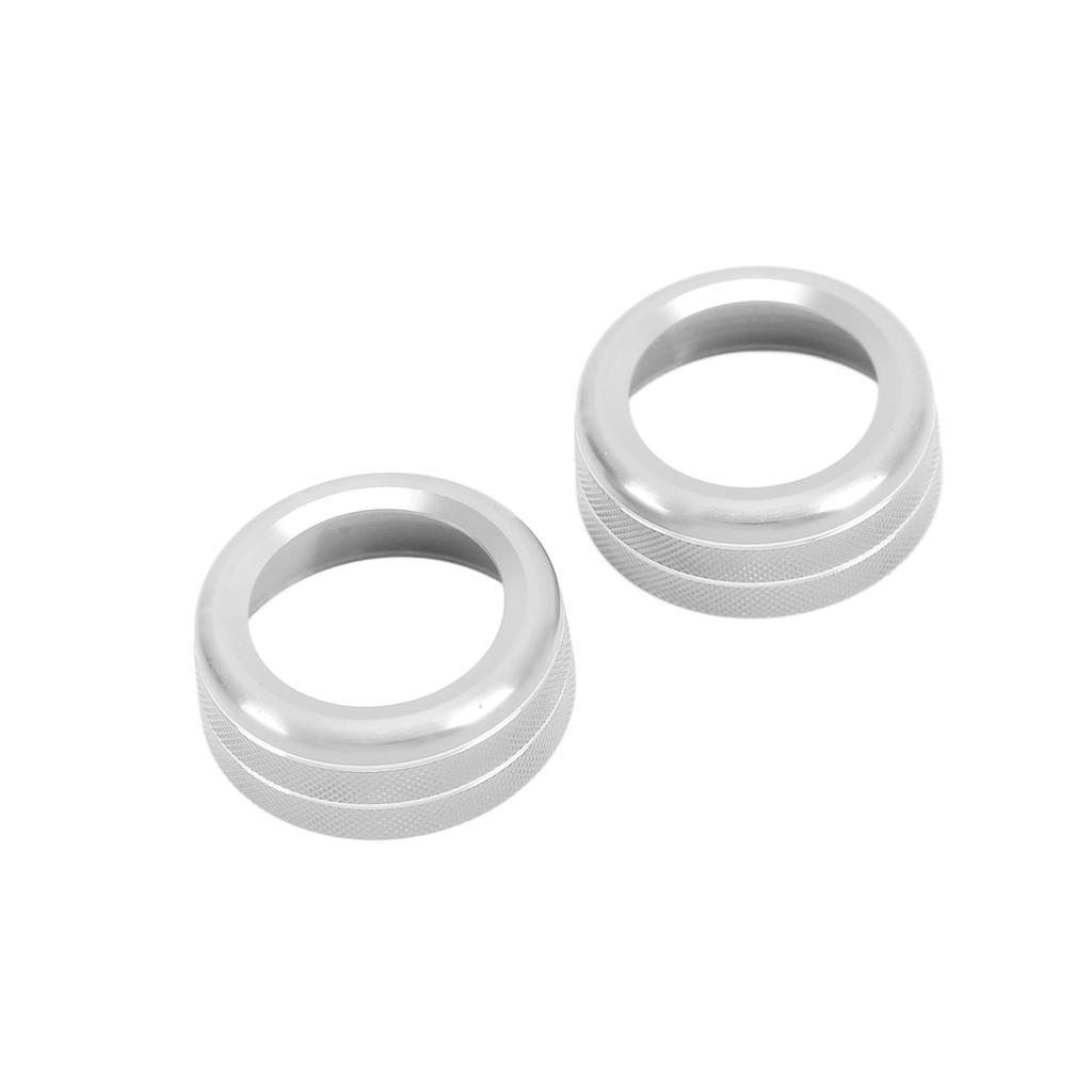 2 Stück Klimaanlagen-Knopfabdeckung Aluminiumlegierung AC-Schalterring Ersatz für Panamera