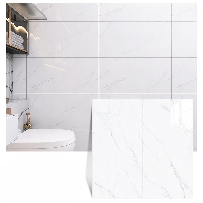 600mm×300mm Marmor Kjøkken Oljebestandig Film Komfyr Vanntett Fuktsikker Selvklebende Tapet Benkeplate Skap Renovering Fliseklistremerke