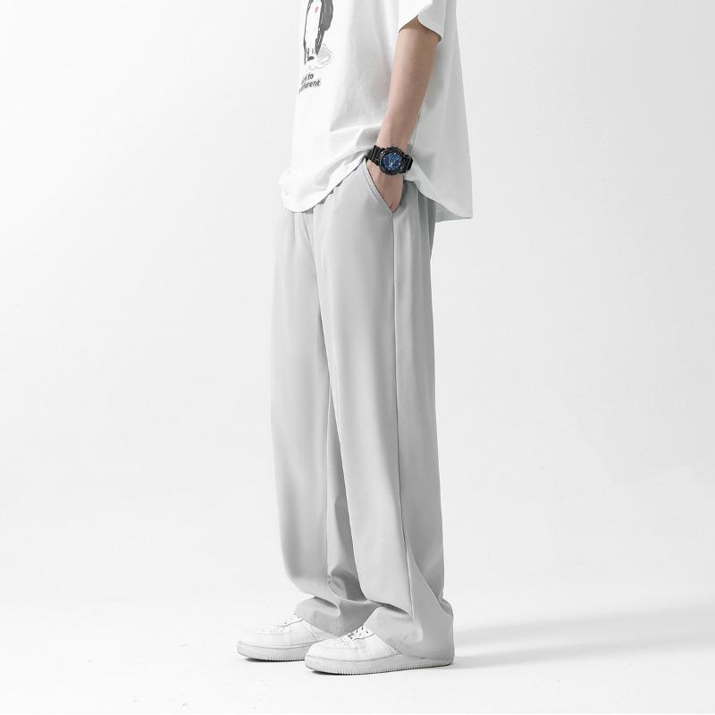 Men's Loose Fit Drapey Straight Leg Pants For Summer And Everyday Wear