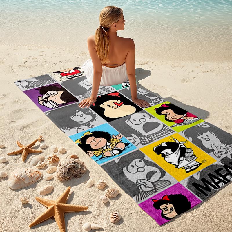 Mafalda beach towel Outdoor camping Beach towel for vacation swim Outdoor pool Absorbent bath towel