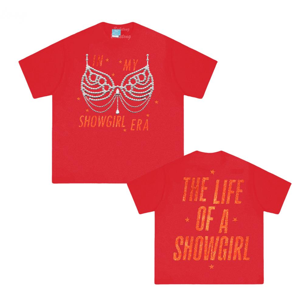 The Life of A Showgirl  Album Tee Singer's Same Style Short Sleeve 100%Cotton Fashion Comfortable Camisetas Tops Harajuku Summer Tee