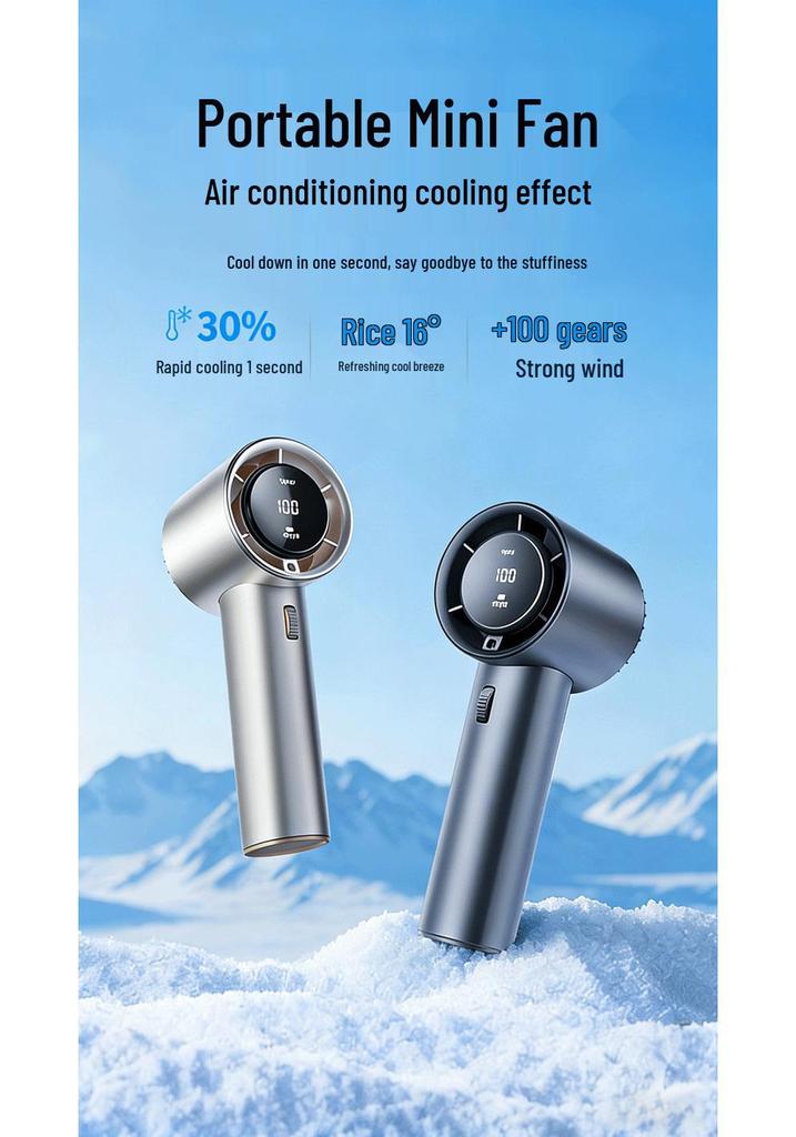 New Style High-End Portable Mini USB Fan: Customizable, Handheld or Desktop, with Digital Display