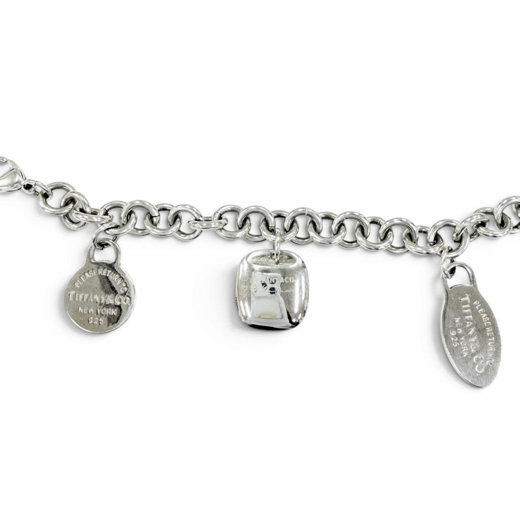 Great TIFFANY&Co. bracelet Return to MultiTag Rare Silver 925 Women Used
