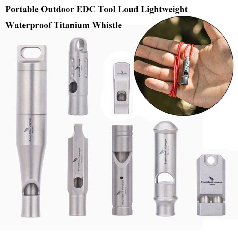 Multistyles Waterproof Titanium Whistle Mini Camping Hiking Whistle  Outdoor EDC Tool