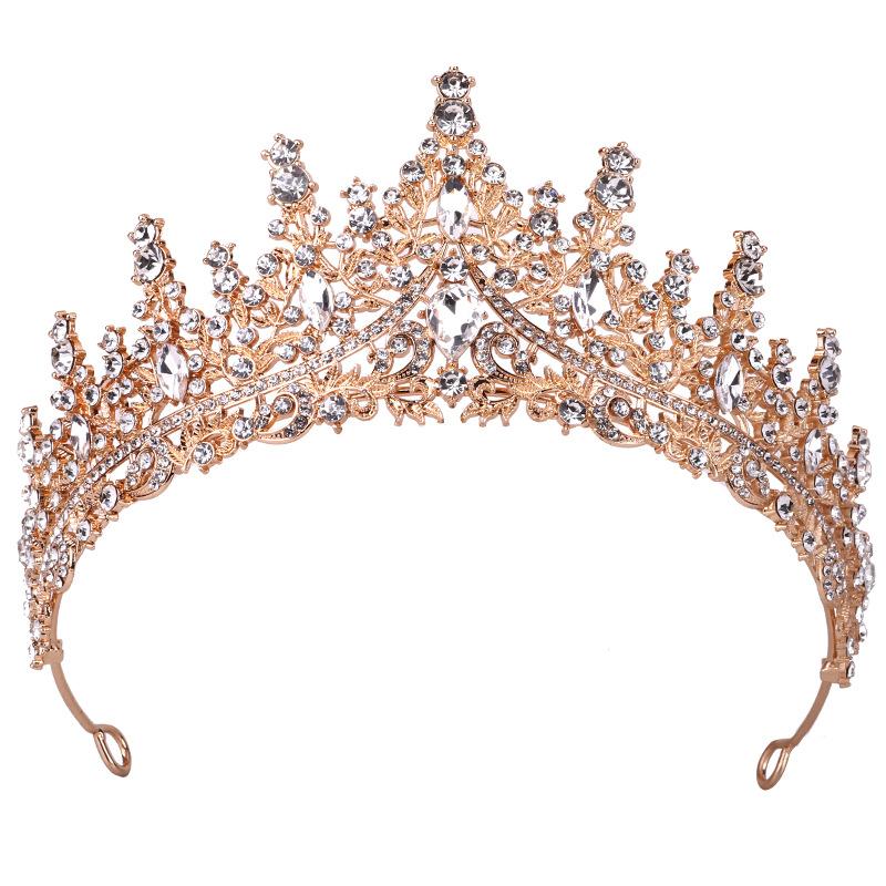 

Новая роскошная бриллиантовая свадебная корона, обруч для волос, аксессуары для свадебного платья, элегантный темпераментный хрустальный свадебный венец, аксессуары для волос