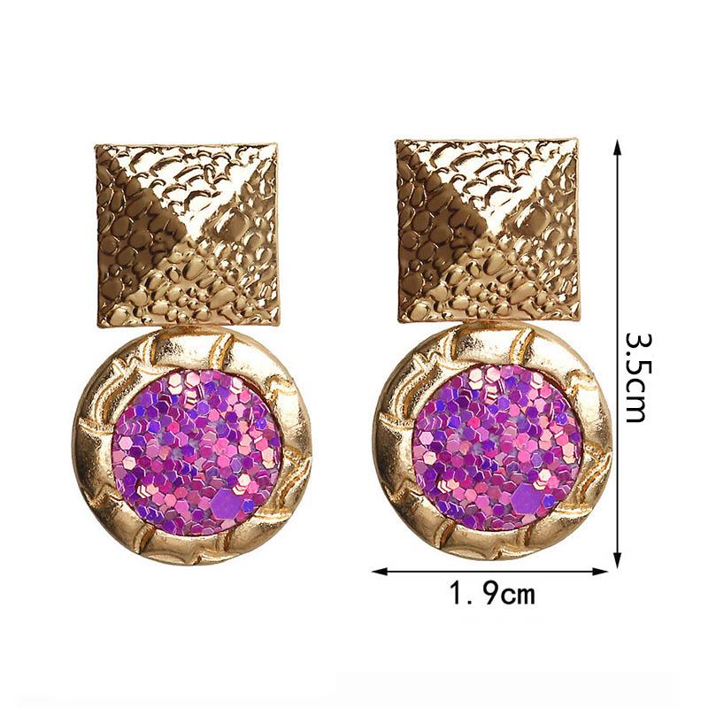 Exaggerated Dangle Earrings for Women Punk Personality Big Square Pendants Drop Earrings Heavy Ear Jewelry pendientes