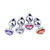Anal Plug Sex Toys Stainless Smooth Steel Butt Plug Tail Crystal Jewelry Trainer For Women/Man
