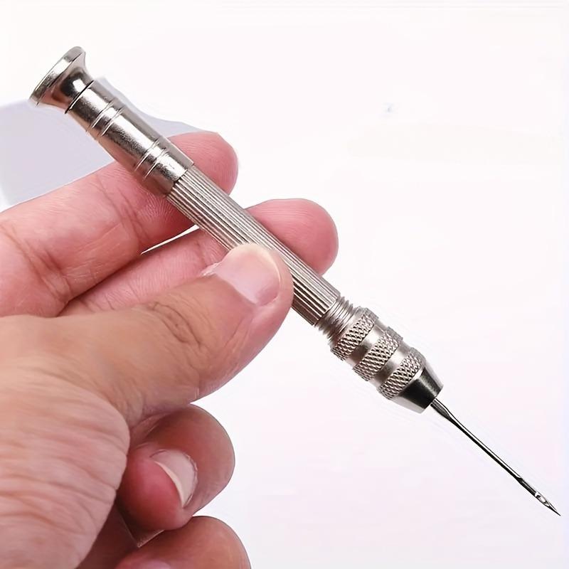 Leathercraft & Shoe Repair Kit 5-Piece Awl Set With Replaceable Needles For Diy Projects