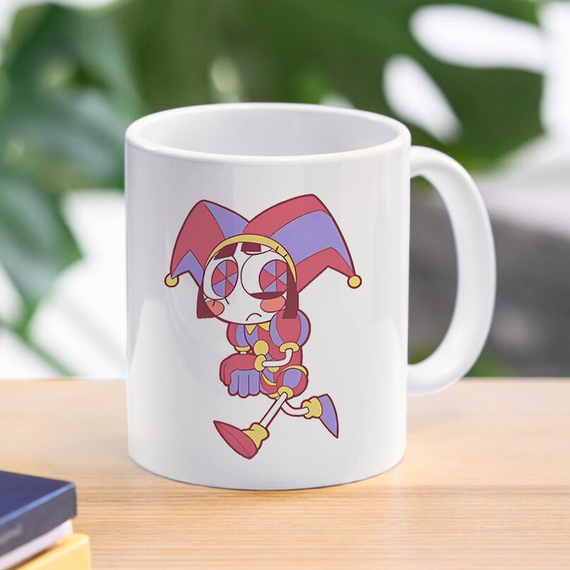 Cartoon The Amazing Digital Circu Coffee Mug Tableware Ceramic Ponmi Jax Clown Dishes Household Use Water Cup Creativity Mug Gift