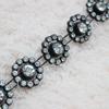 1 Yard Faux Rhinestone Chain DIY Sewing Trim for Wedding Dress Decor Black
