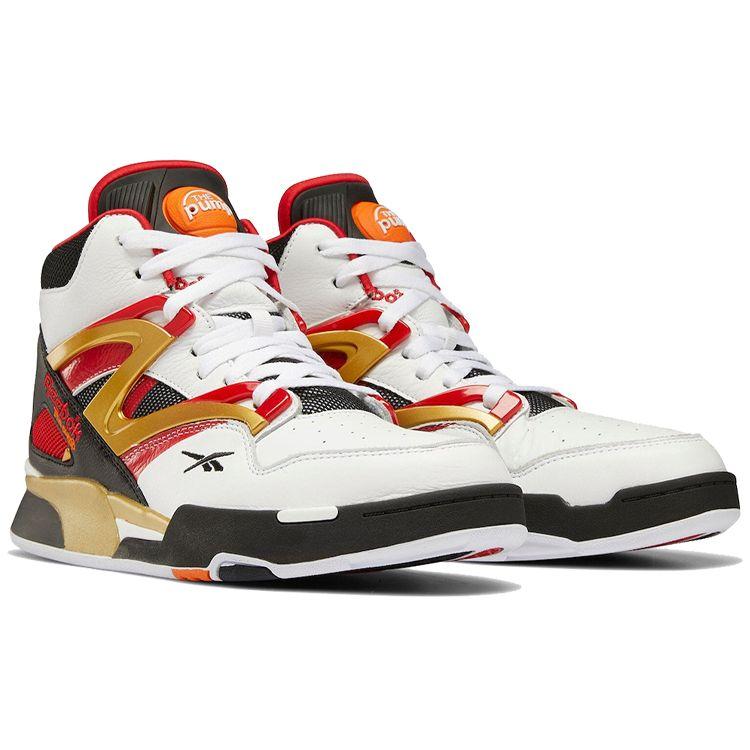 Reebok Pompe Omni Zone 2 Atlanta Baskets Homme Blanc Chaussures-Blanc Noir G55113