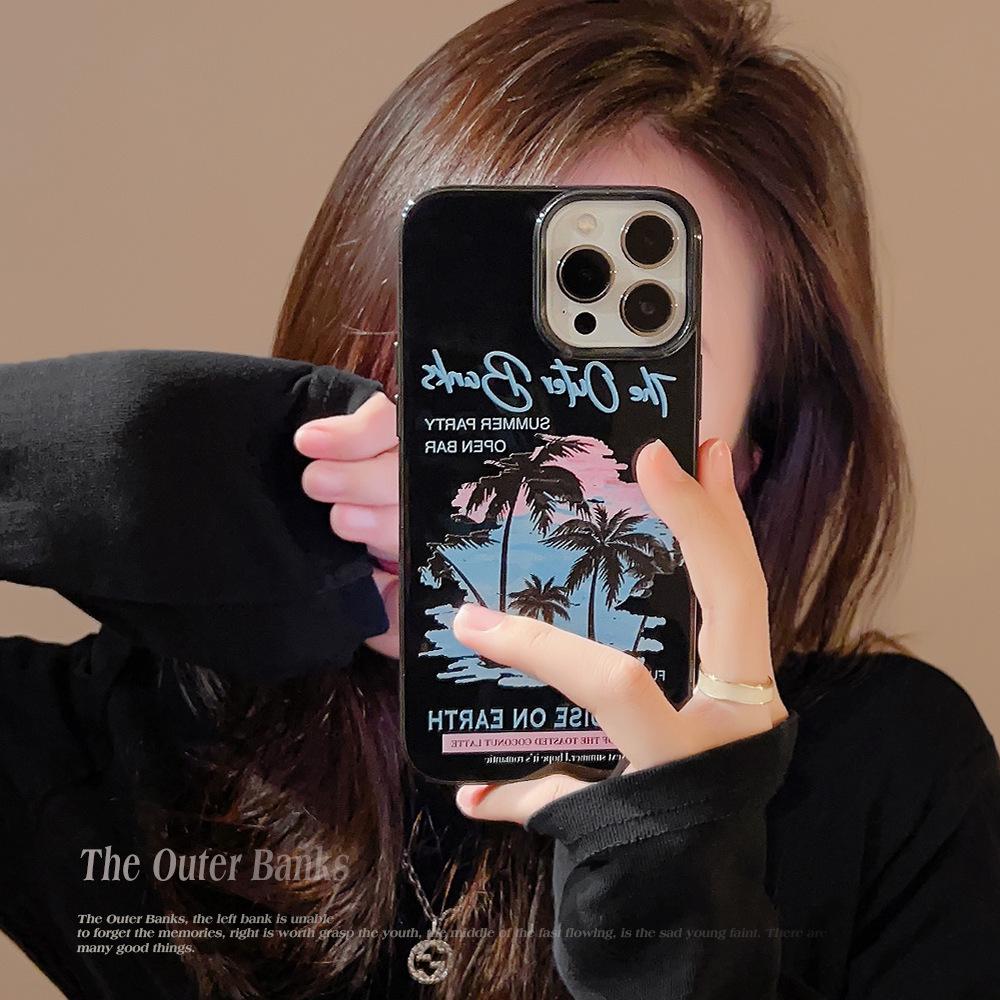 California Sunset Beach 15promax for Apple Phone Case 16 for IPhone17 Retro 11 Glossy 12 Trendy Xr