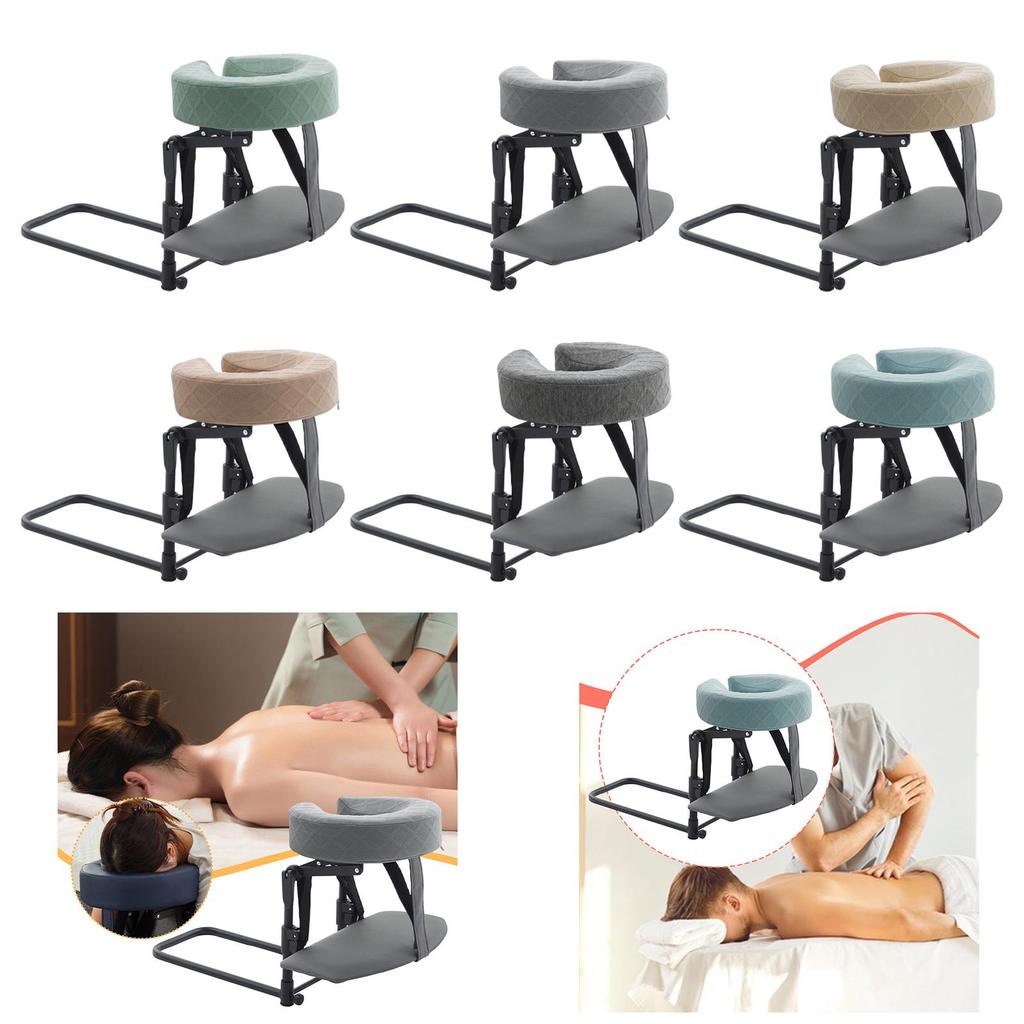 Kit with Ergonomic Headrest, Face Pillow, Hand Rest, Adjustable Height for Office, Spa, And Home Use
