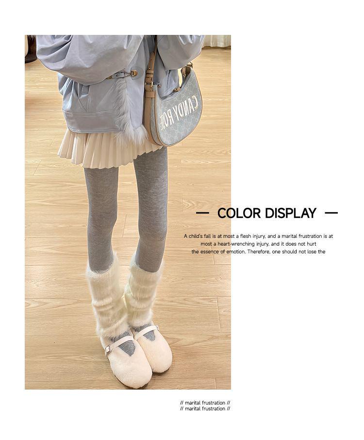 Apricot A-line Woolen Skirt: Safety Shorts, Zipper, Pleated, High-Waisted, Autumn/Winter Thickened Academy Style for Women.