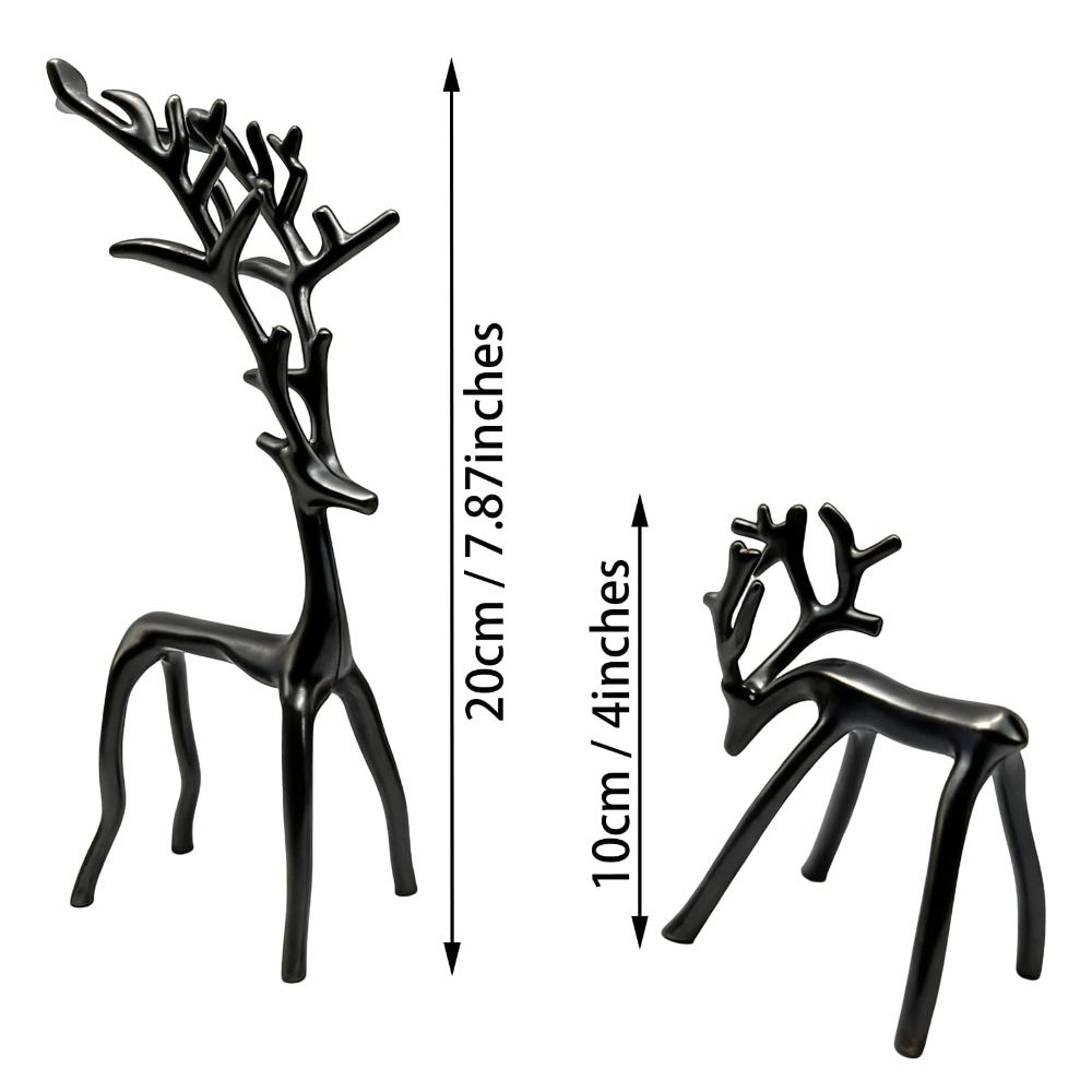 Modern Decorative Black Reindeer Christmas Decoration Christmas Tabletop Ornaments  Table Ornament
