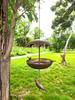 Outdoor Metal Bird Feeder Hanging Squirrel Proof Wild Bird Food Station with Waterproof Roof