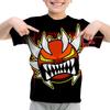 Game Angry Geometry Dash T-Shirt Boy Girls Cartoon 3d Print T-shirts Kids Summer Short Sleeve Casual T Shirt Children Clothing