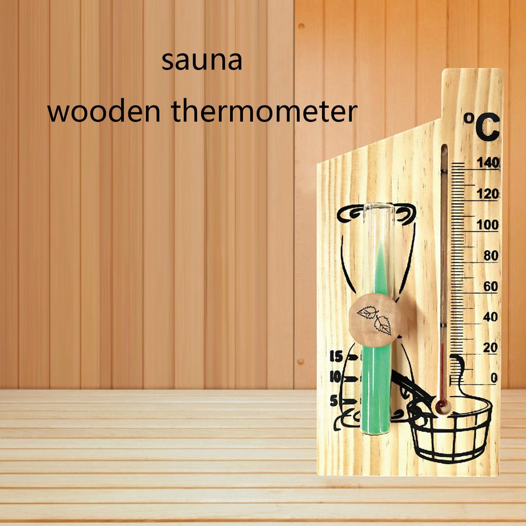 High Accuracy Wooden Thermometer Wall Hanging Thermometer Temperature Meter