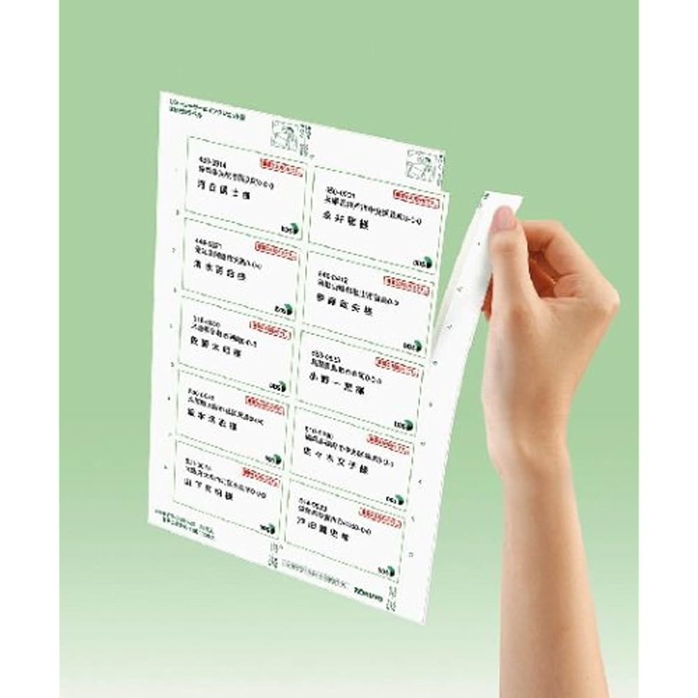 Kokuyo KPC-E110-100N Printer Dual Use Label Stickers, 10 Sides, 100 Sheets