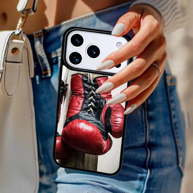 Boxing Gloves Phone Case For iPhone 17 Air 14 15 13 12 Max Cover For Apple 14 15 16 16e 11 Pro Max Plus Coque