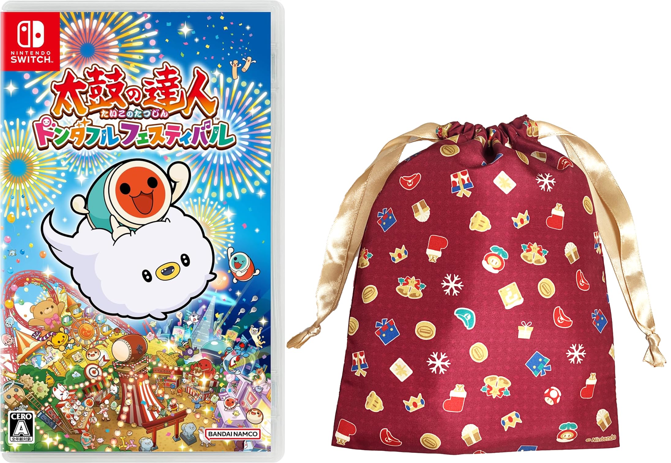 

Taiko no Tatsujin Dondaful Festival Nintendo Switch 2025 Праздничный подарочный мешочек в комплекте - Бонус