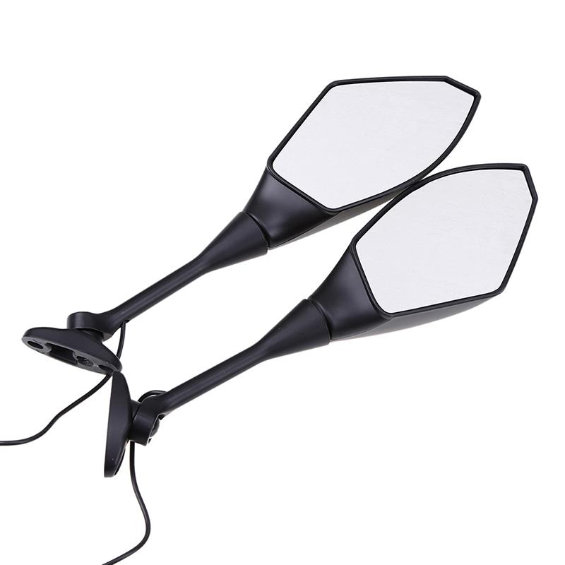 1 Pair Rear View Mirror Motorcycle Mirror Scooter Rearview Mirrors with Flasher Lights for Honda CBR600RR 2003-2008 CBR1000RR 2004-2008