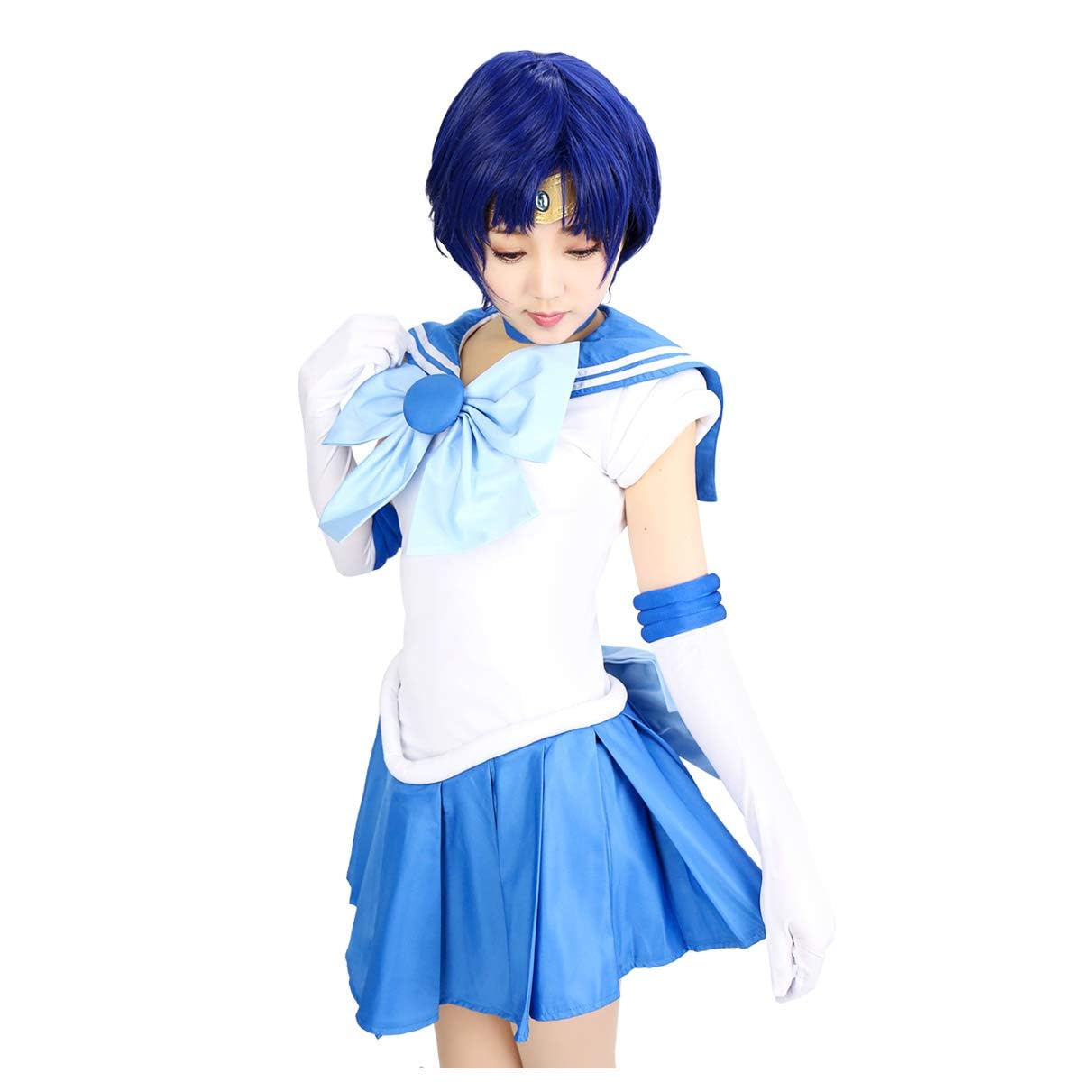 [Fujitatsu] Halloween Cosplay Costume L Sailor Costume Cosplay Sailor Suit Light Blue Adult ISHO-18LMERCURY