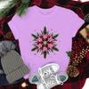 Funny Christmas Snowflakes Letter Printing T-Shirts  Women Summer Tee Shirt Femme Casual Short Sleeve Round Neck Tops T-Shirt