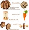Hamster Chew Toys Set Natural Wooden Hamster Toys and Accessories for Cage Hamster Hideout Apple Wood Sticks Guinea Pig Chew Toys for Teeth Syrian