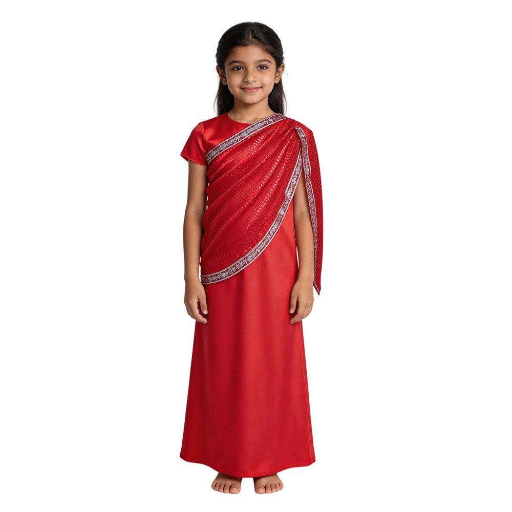 Childrens Indian Ethnic Dress Girls Traditional Clothing Halloween Childrens Day Stage Dance Costume M