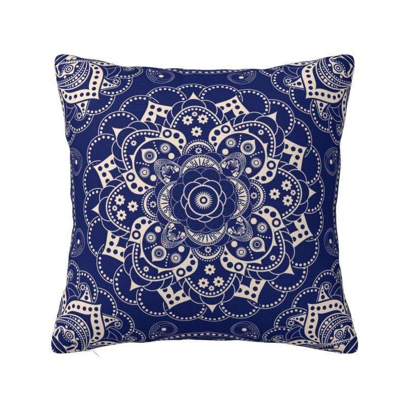 

Custom Arabic Ethnic Floral Mandalas Cushion Cover 45x45 Cm Soft Polyester Throw Pillow Case For Sofa Home Decoration Pillowcase 30x30cm 12x12in