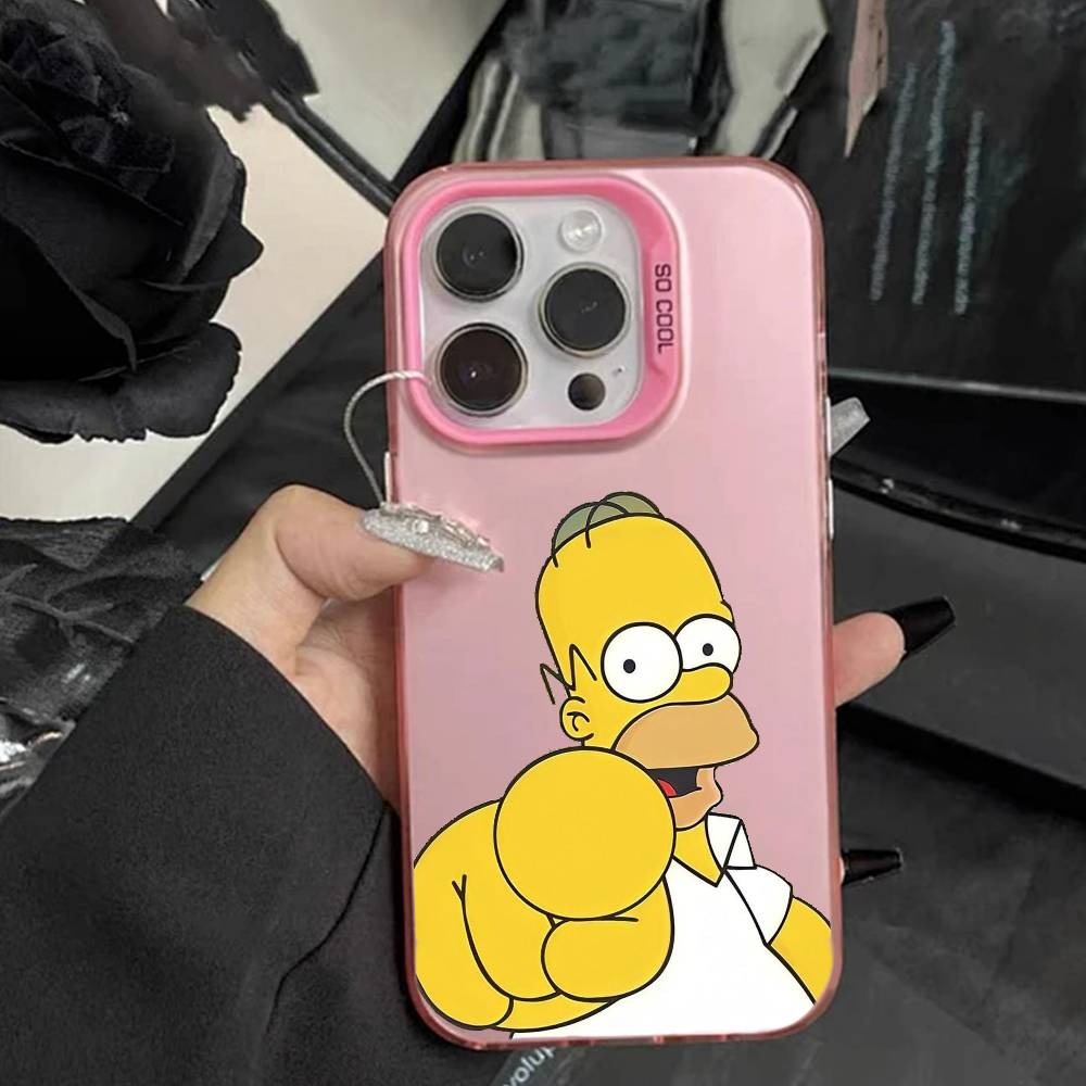 Anime T-The S-Simpsons-s Phone Case For IPhone 16 17 15 14 12 13 Pro Max white Color Shockproof Cover