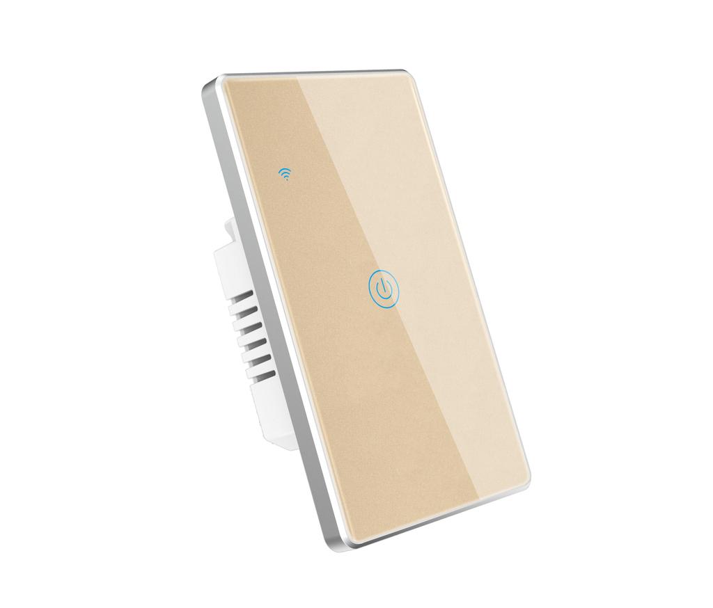 2023 New Arriving Touch Wall Switch Tuya Smart Home Wall Switch US & EU Standard 1/2/3/4 Gang Wall Switch with Metal Bezel