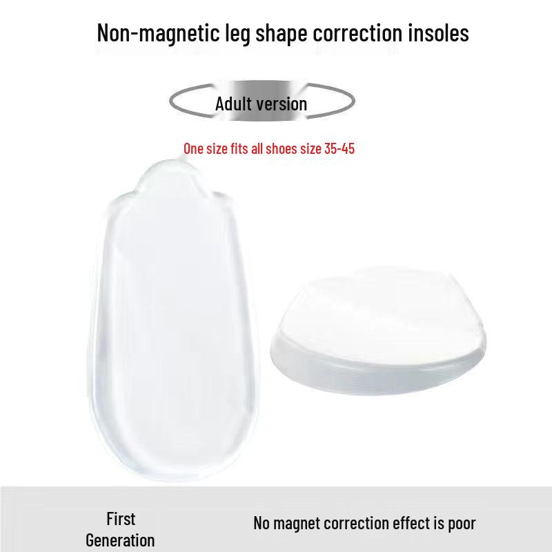 O-leg Silicone Correction Insole: 4th Gen Volcanic Magnetic Heel Pad for X/XO-Type Alignment