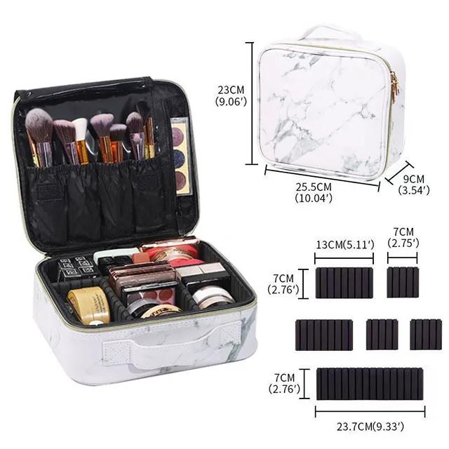 

Female PU Leather Profession Makeup Case Nail Tool Suitcase For Women Cosmetics Box Beautician Cosmetics Organizer Storage Case